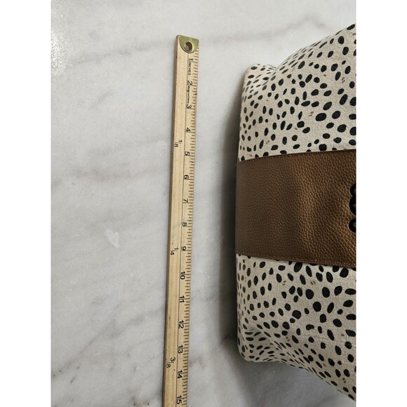 Marley Lilly Monogrammed Spotted Weekender Leopard Print Wide - Picture 10 of 10